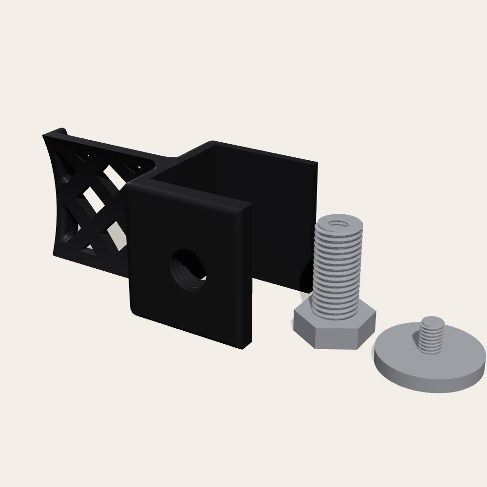 Clamp-On Headphone Holder — 3D render