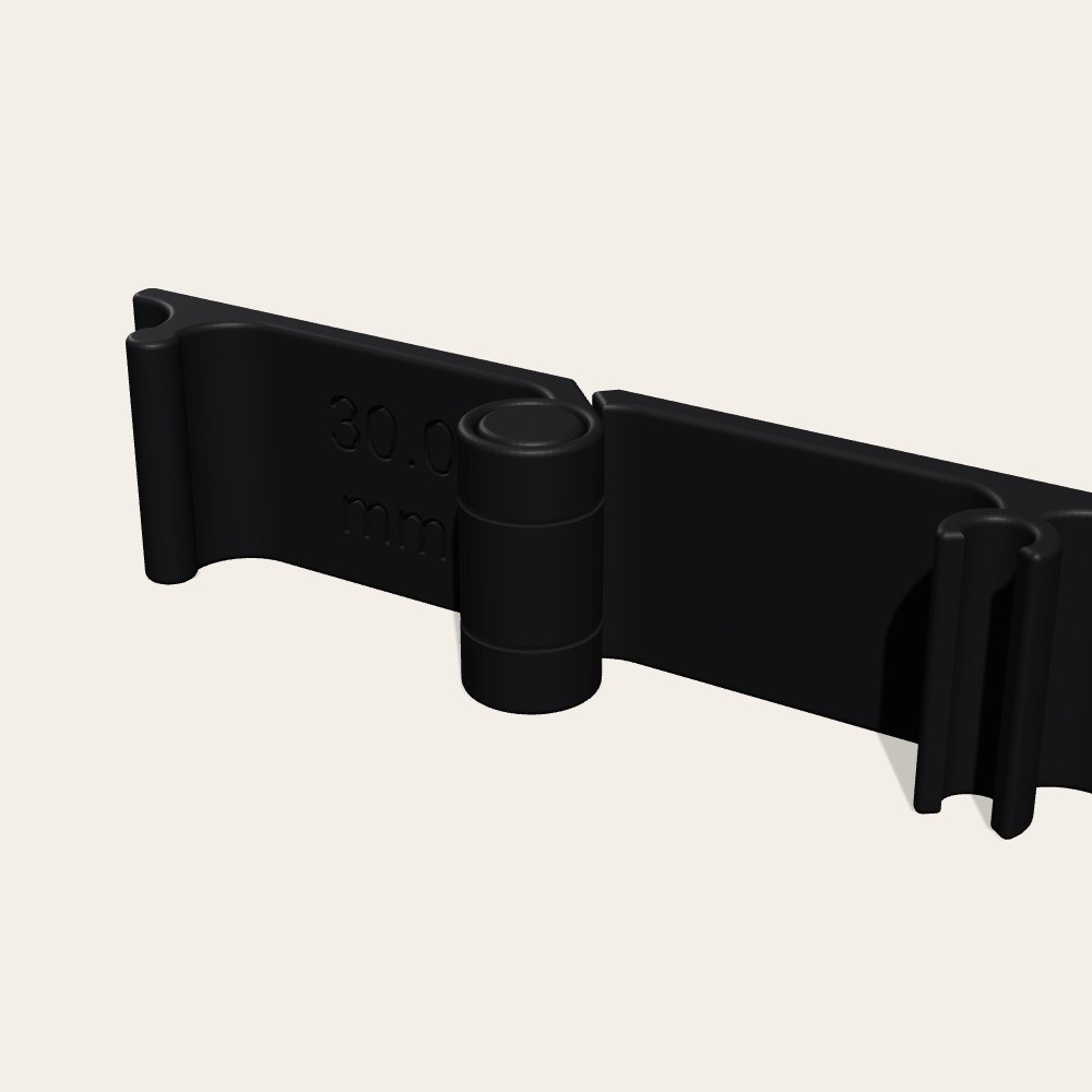 Easy-Open Cable Clips (4-pack, 30 mm) — 3D render