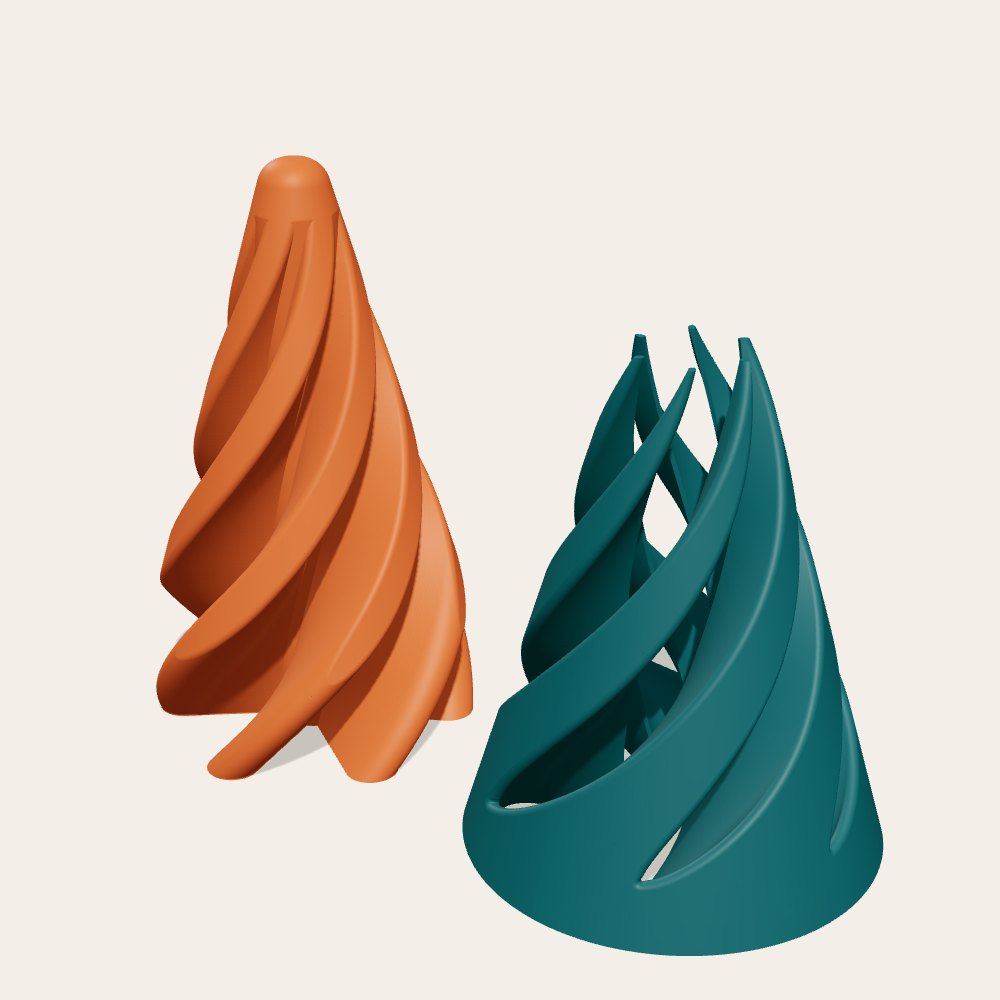 Spiral Cone Fidget — 3D render