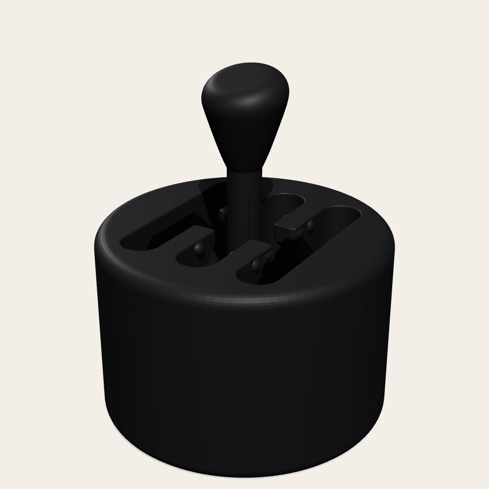 Gear Shift Fidget (Print-in-Place) — 3D render