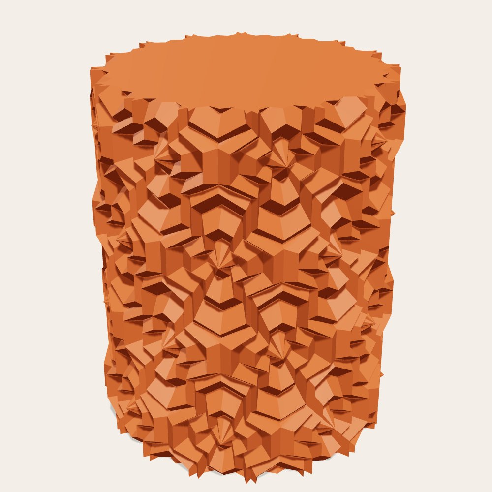 Tetrahex Ripple Vase — 3D render