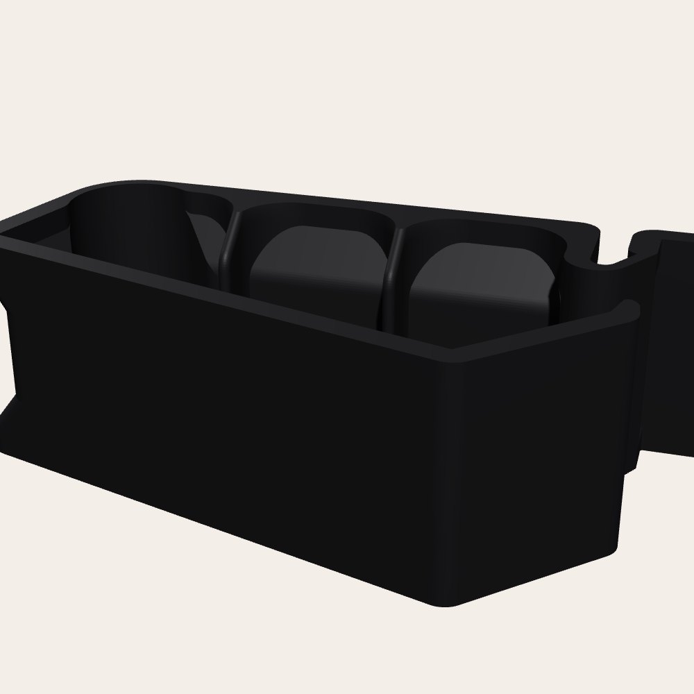 KLAMMA Locking Cable Clips (4-pack, medium) — 3D render
