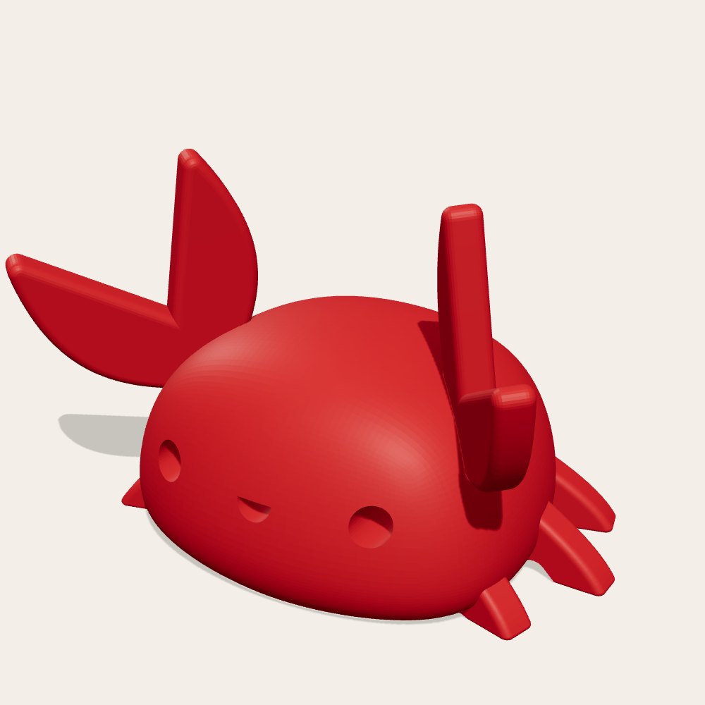 Crab Pen Holder — 3D render