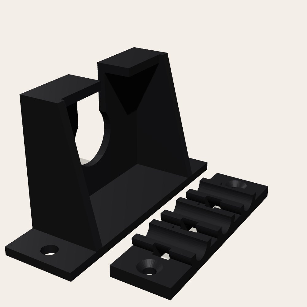 Under-Desk Cable Management Kit — 3D render