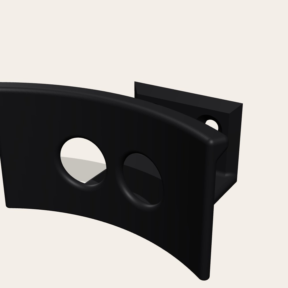 Under-Desk Headphone Hook — 3D render