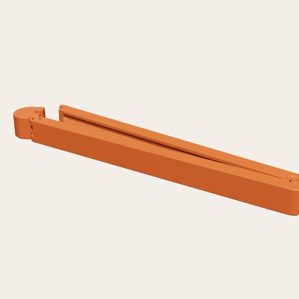 Print-in-Place Bag Clips (3-pack, 10 cm) — 3D render